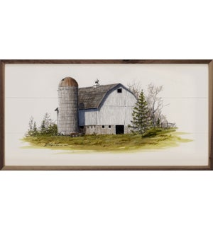 Silo With White Barn By Hautman Brothers